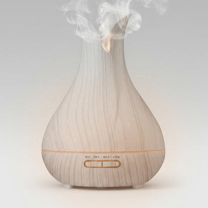 OIL DIFFUSER WOOD BLOOM ULTRASONIC IN WHITE