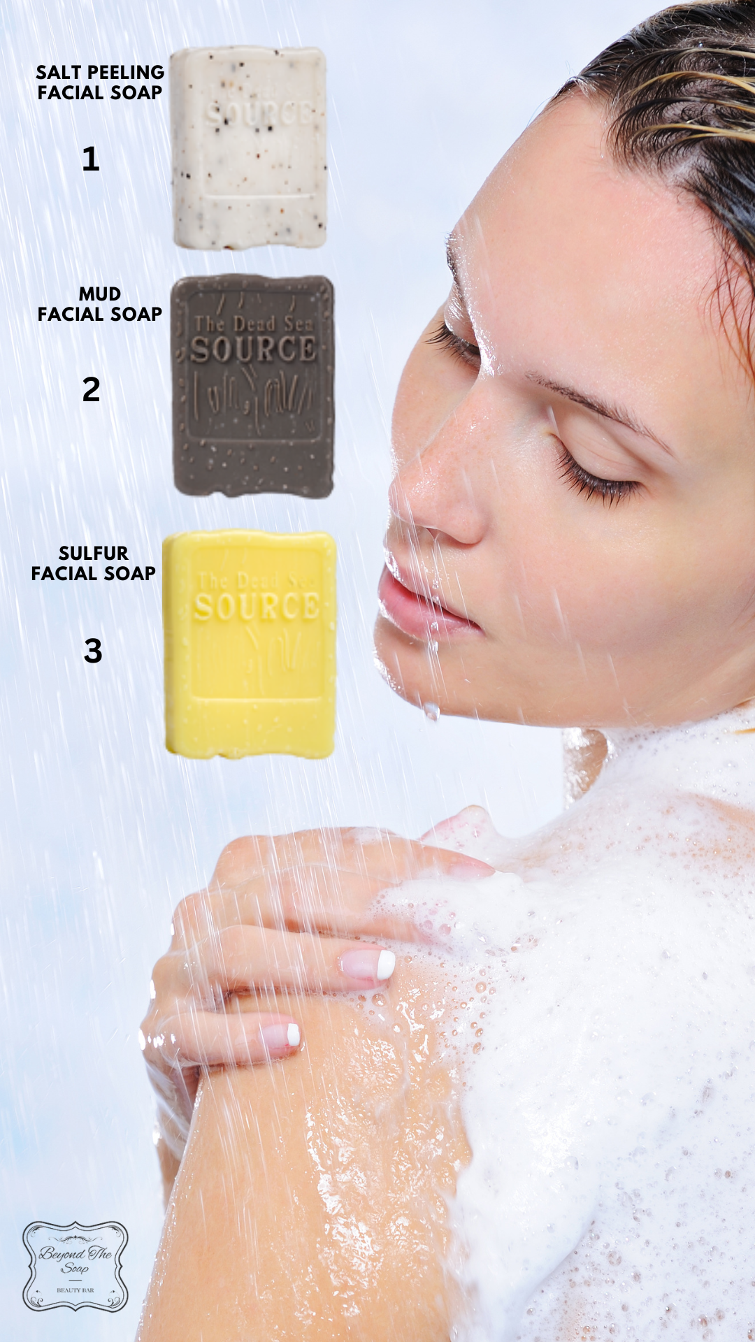 BIG SALE 3 step face treatment Salt + Mud + Sulfur (get 3 free body soap)