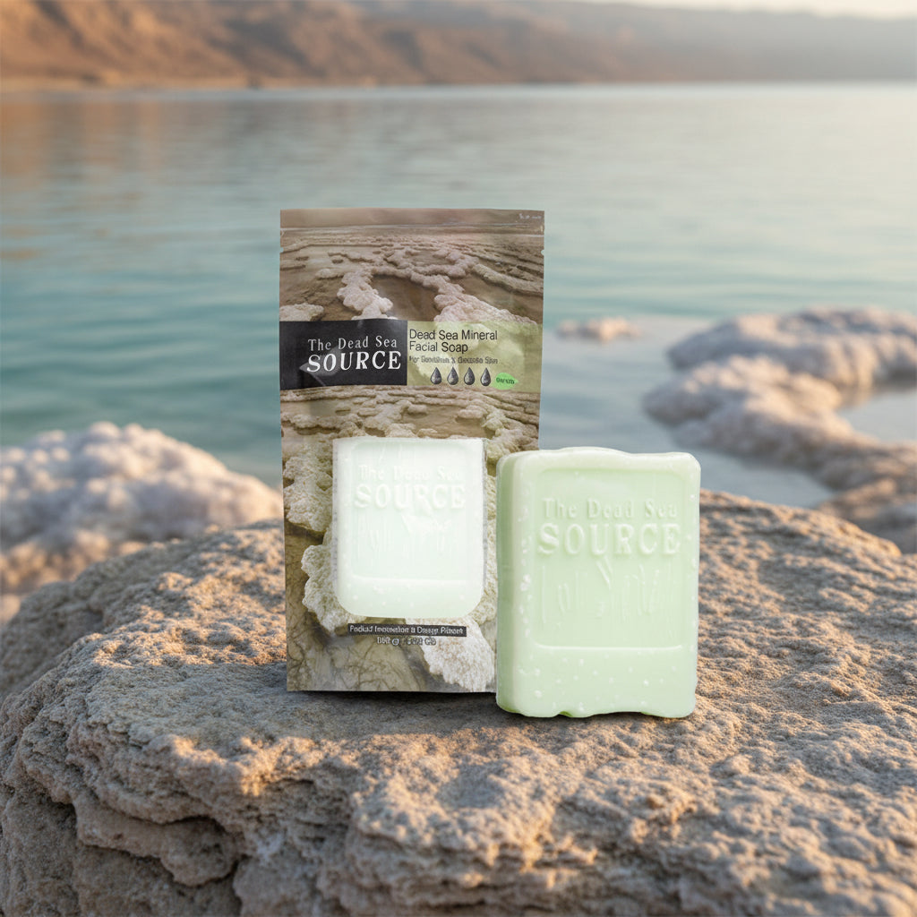 1+1 SALE Dead Sea Mineral Facial Soap - For Sensitive & Delicate Skin - By The Dead Sea Source