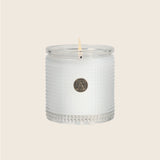 Aromatique- White Teak & Moss - Textured Glass Candle
