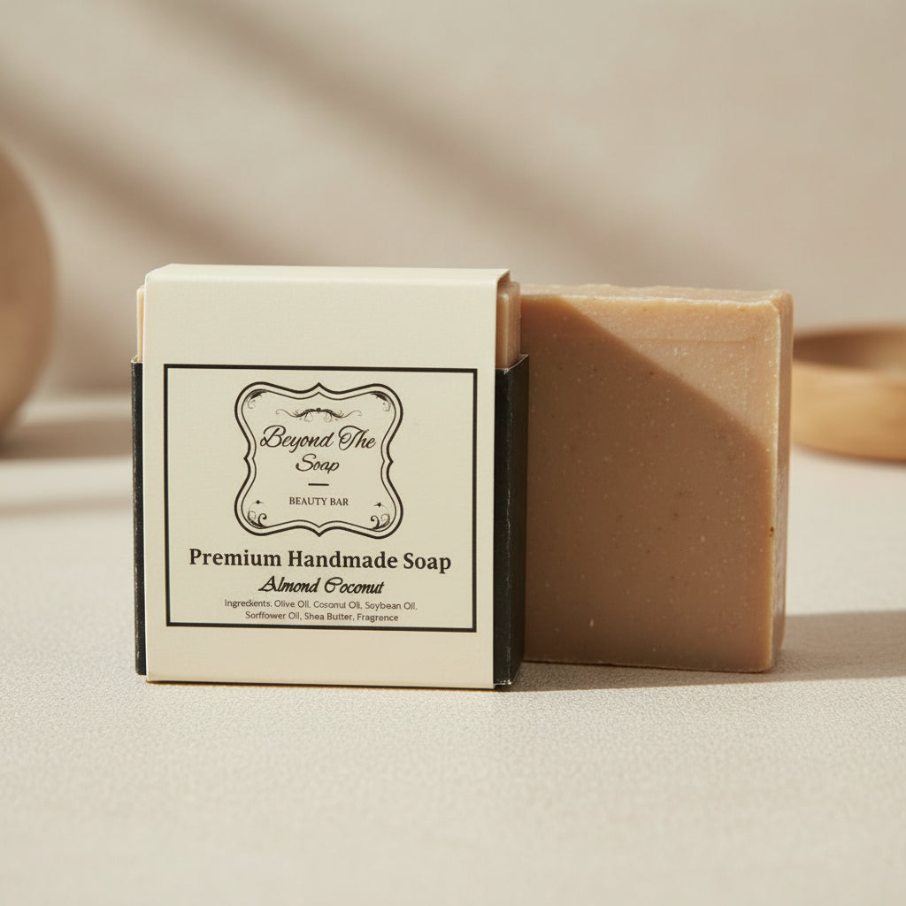 Beyond the Soap almond coconut handmade soap bar – moisturizing natural soap for sensitive skin