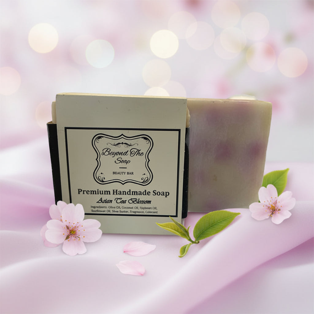 Beyond the Soap Asian tea blossom artisan soap bar – all-natural cold process soap