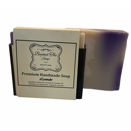 Beyond the Soap handmade natural lavender soap bar with organic shea butter and essential oils