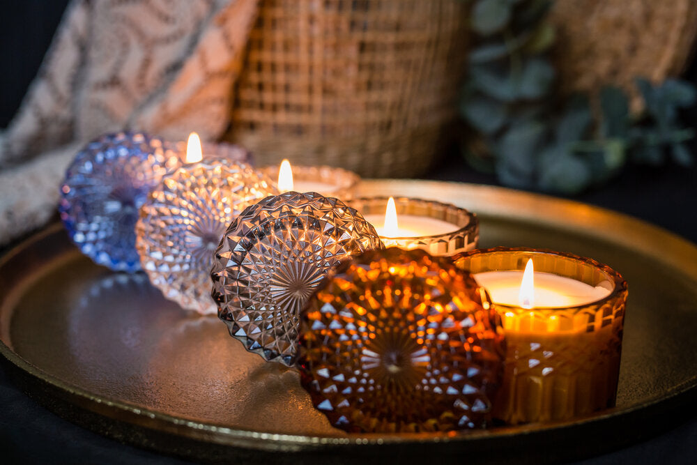 SOI GLASS PETITE SHIMMER CANDLE - 8OZ