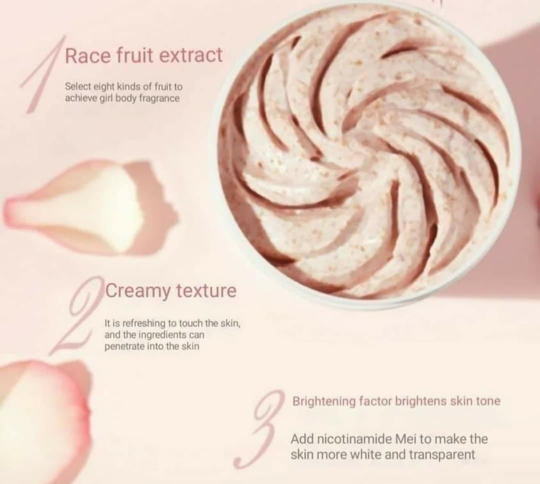 Body Scrub 1+1- Peach Clear Ice Cream