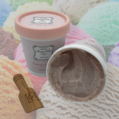 Body Scrub 1+1- Peach Clear Ice Cream